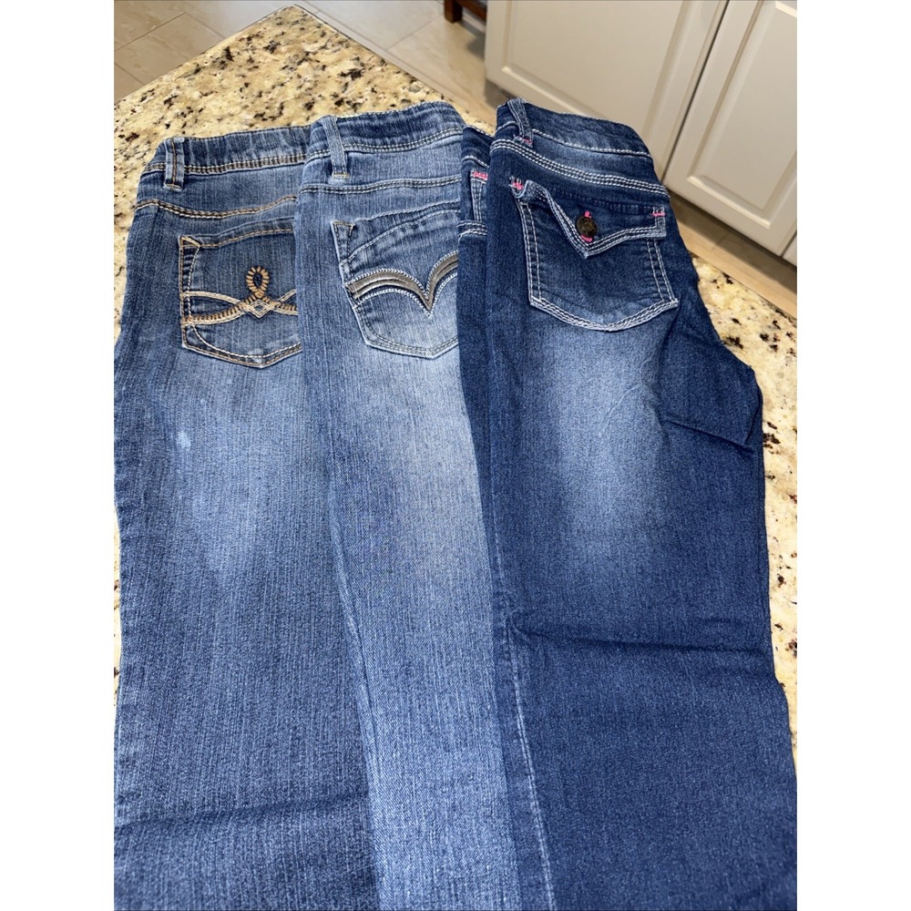 Mudd Jeans, Youth Girls Junior Size 14 Blue, Denim, Pockets, Straight Capri 5173 - Picture 1 of 11